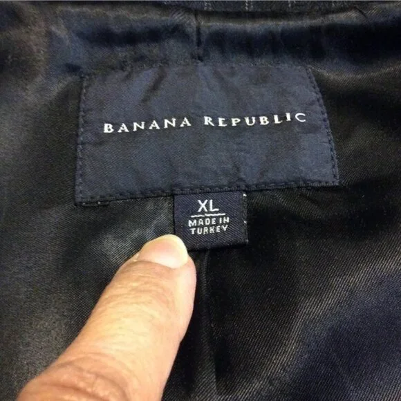 Banana Republic Black Striped Moto Jacket - XL - Picture 7 of 7